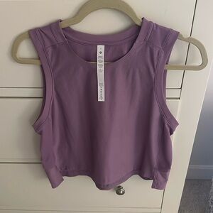 Purple lululemon cropped top